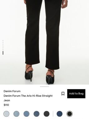 Aritzia black high-rise straight jeans